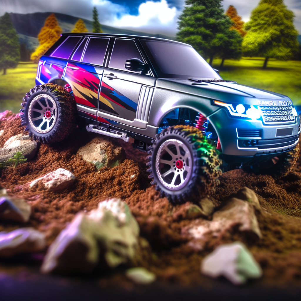 FMS 1:10 FCX10 Range Rover in a natural setting