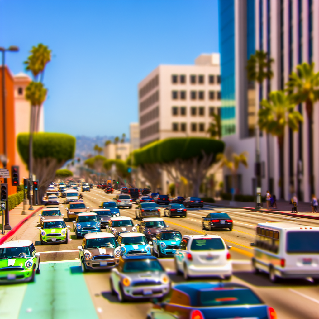 Mini trucks in California traffic