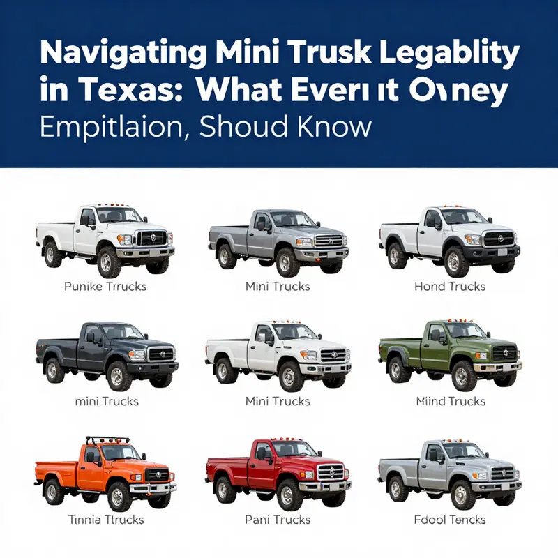 Mini trucks represent a blend of innovation and compliance with Texas vehicle laws.
