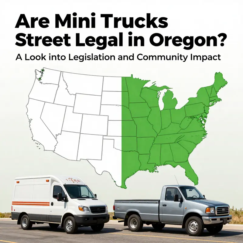 Kei truck parked on an Oregon street, highlighting the current legal challenges these vehicles face.