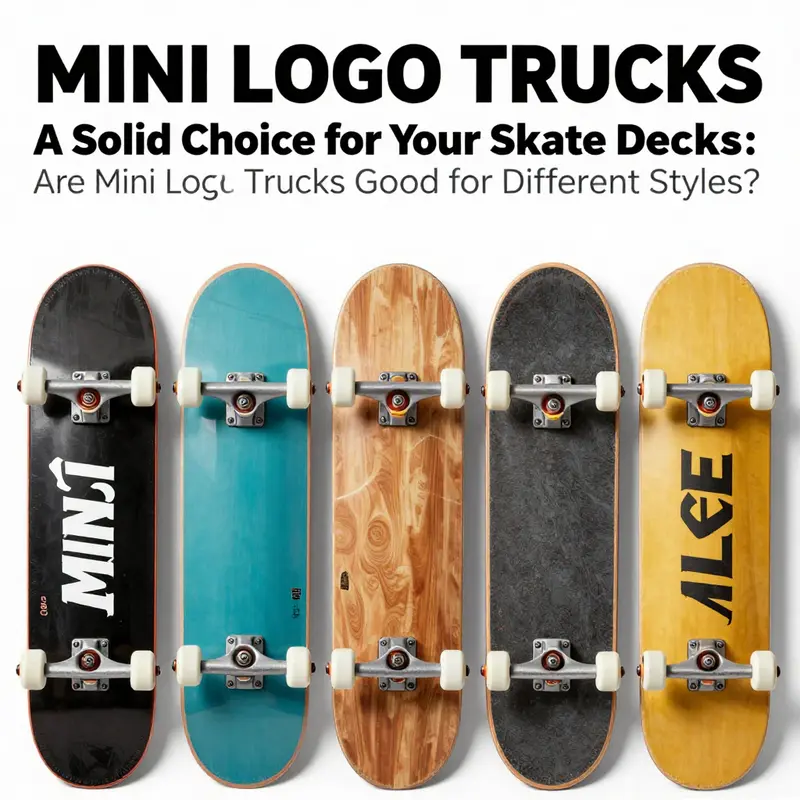 Mini Logo Trucks exhibiting their solid construction and quality.