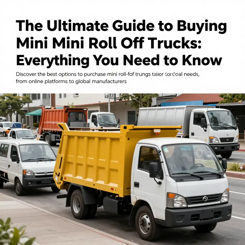 Diverse mini roll-off trucks operating in urban settings, reflecting their utility for small businesses.