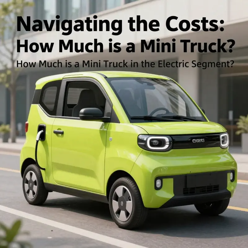 An electric mini truck, perfect for eco-conscious businesses, showcases its sleek design.