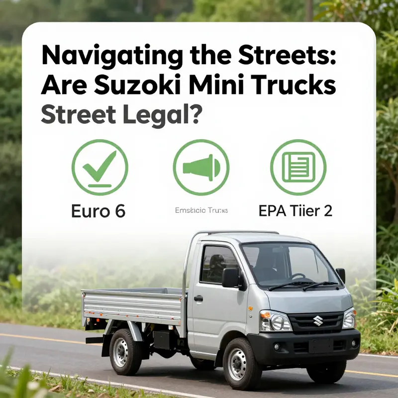A breakdown of the regulatory compliance checks necessary for operating Suzuki mini trucks on public roads.