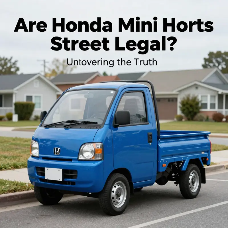 A Honda mini truck parked in a residential area, illustrating its usage in suburban settings.