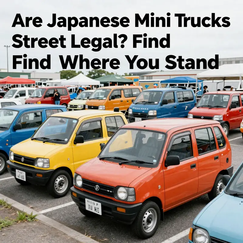 Mini trucks from Japan showcased at a local event, highlighting their appeal among enthusiasts.