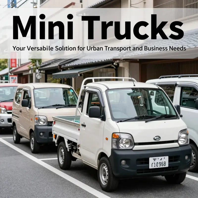 Various Kei trucks displaying Japan’s unique mini truck designs.