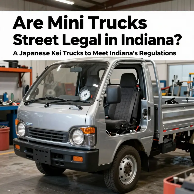 Key requirements for ensuring mini trucks are street legal in Indiana.