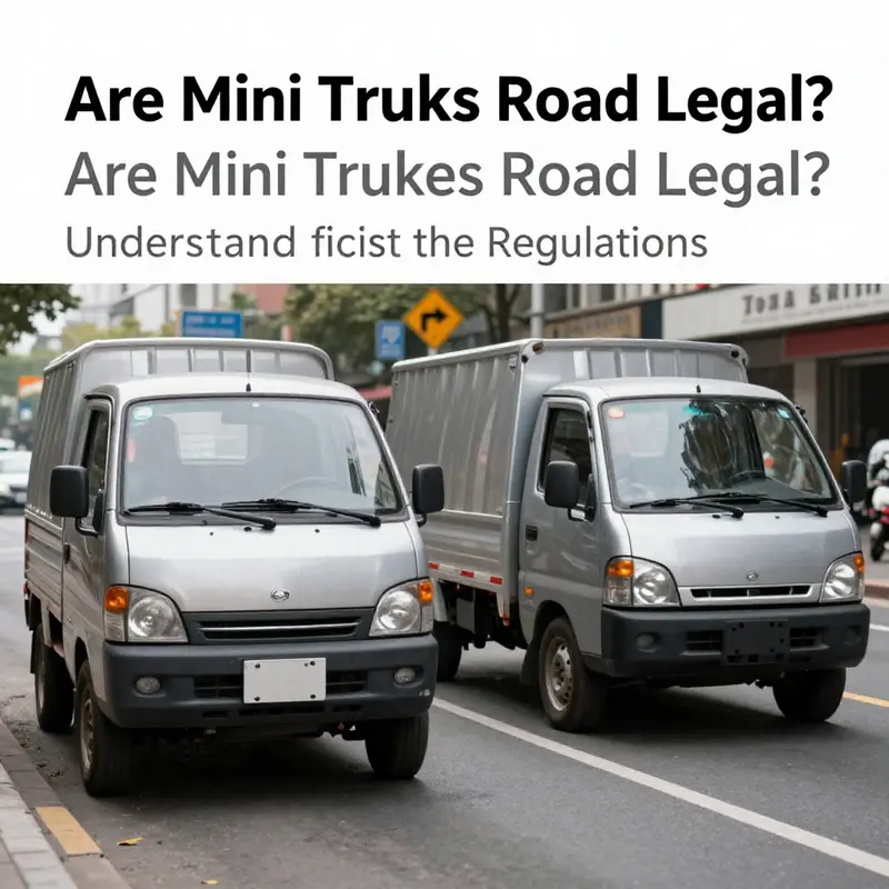 An illustration showcasing the difference between road-legal and illegal mini trucks.