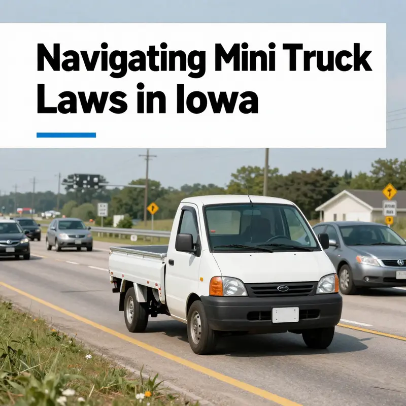 An Iowa highway highlights the legal environment concerning mini truck operations.