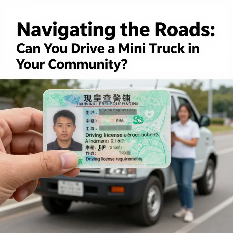 Understanding the driving license requirements to operate mini trucks legally.