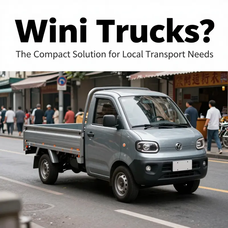 A mini truck in its natural habitat, illustrating its compact and practical design for urban logistics.