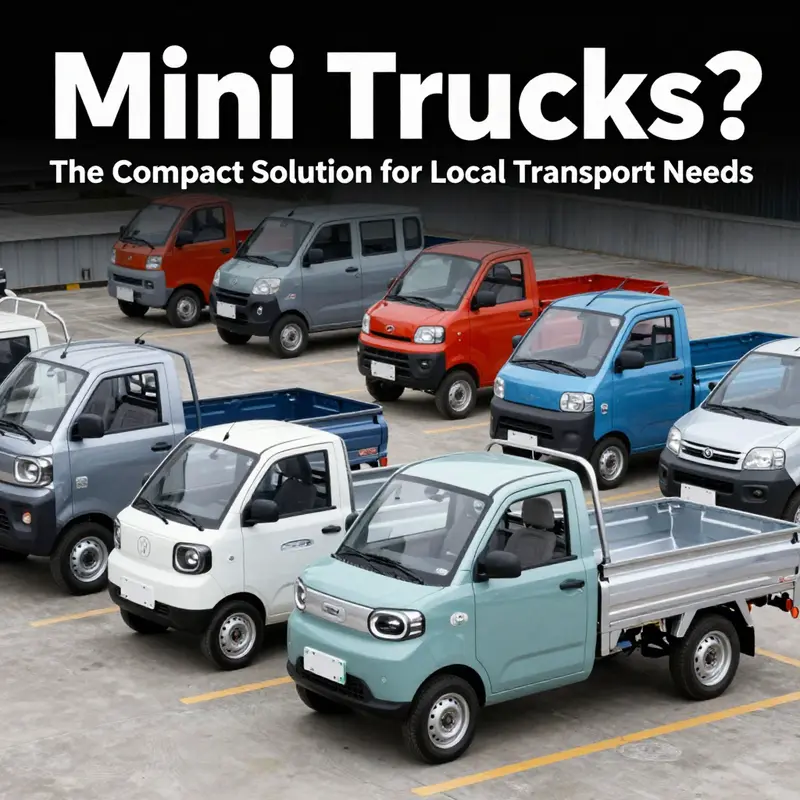 A mini truck in its natural habitat, illustrating its compact and practical design for urban logistics.