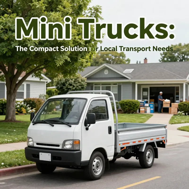 A mini truck in its natural habitat, illustrating its compact and practical design for urban logistics.