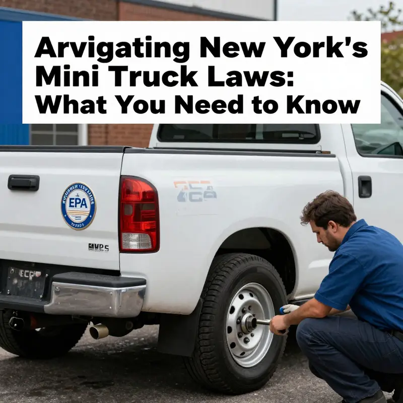 Kei truck displayed with certification indicators, emphasizing the importance of legal compliance in NY.