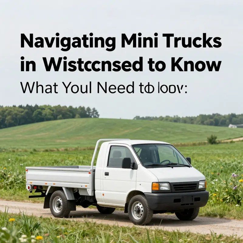 A mini truck in a picturesque Wisconsin setting, representing its role in local transportation.