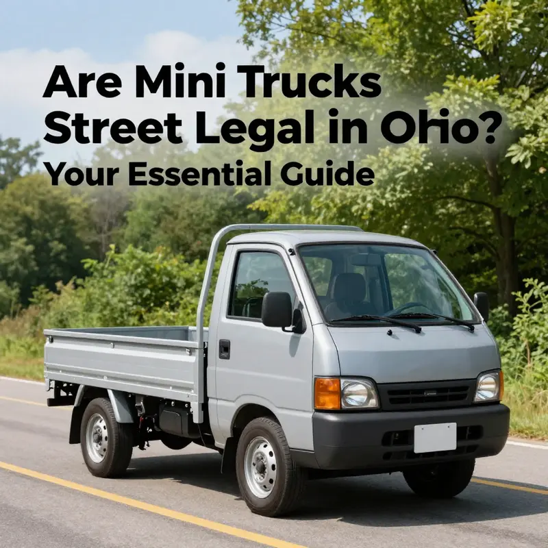 A mini truck on an Ohio road symbolizes the charm and utility of these vehicles.