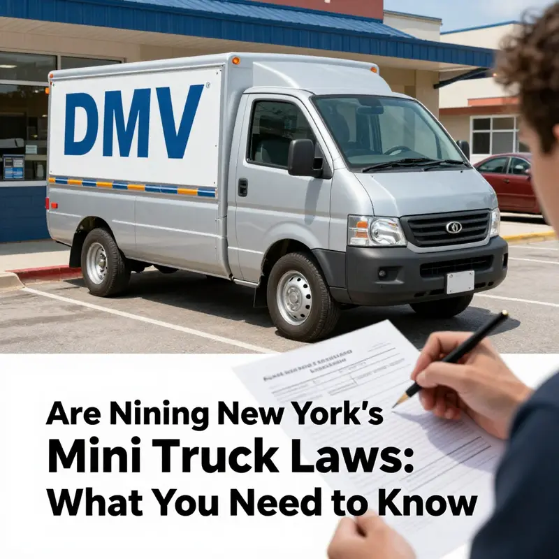 Kei truck displayed with certification indicators, emphasizing the importance of legal compliance in NY.