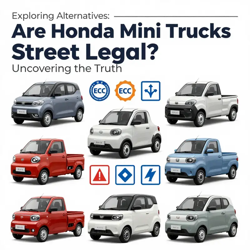 A Honda mini truck parked in a residential area, illustrating its usage in suburban settings.