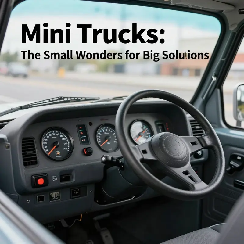 A detailed look at the dashboard of a mini truck, highlighting specifications essential for operational efficiency.