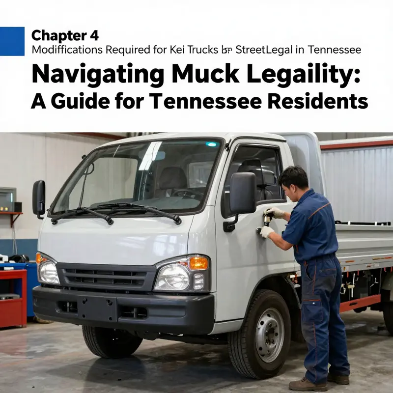 Mini trucks parked in a typical Tennessee neighborhood, highlighting local interest.