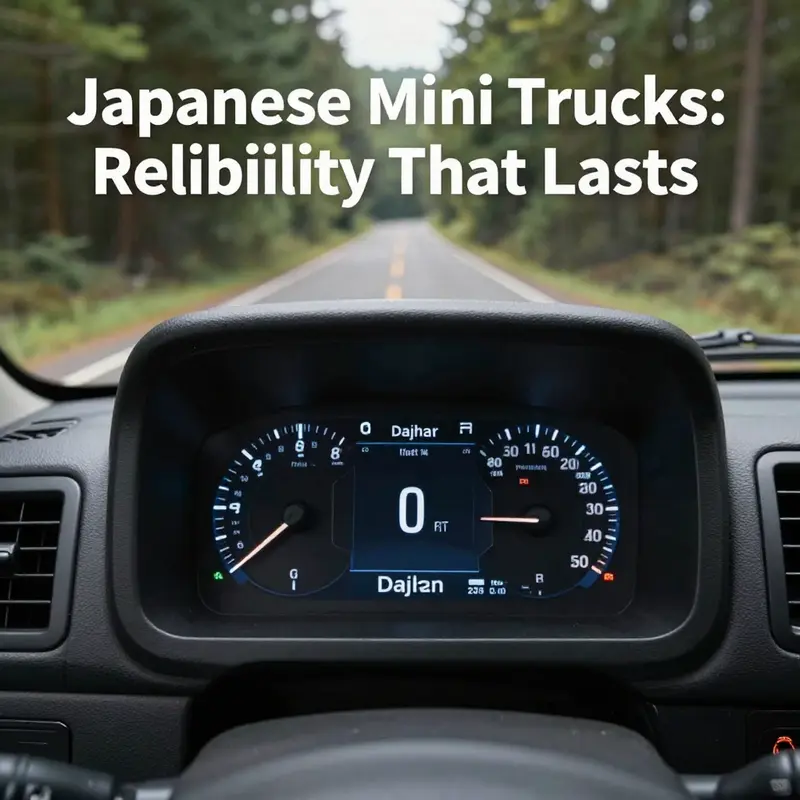 A close-up of the robust construction of a Suzuki Carry, emphasizing its reliability.