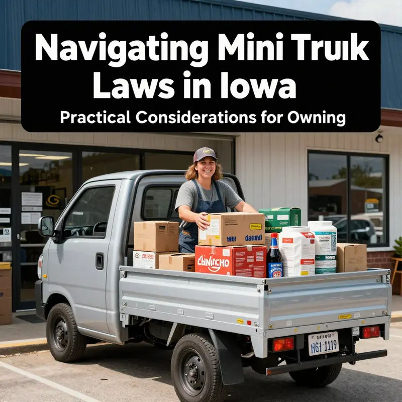 An Iowa highway highlights the legal environment concerning mini truck operations.