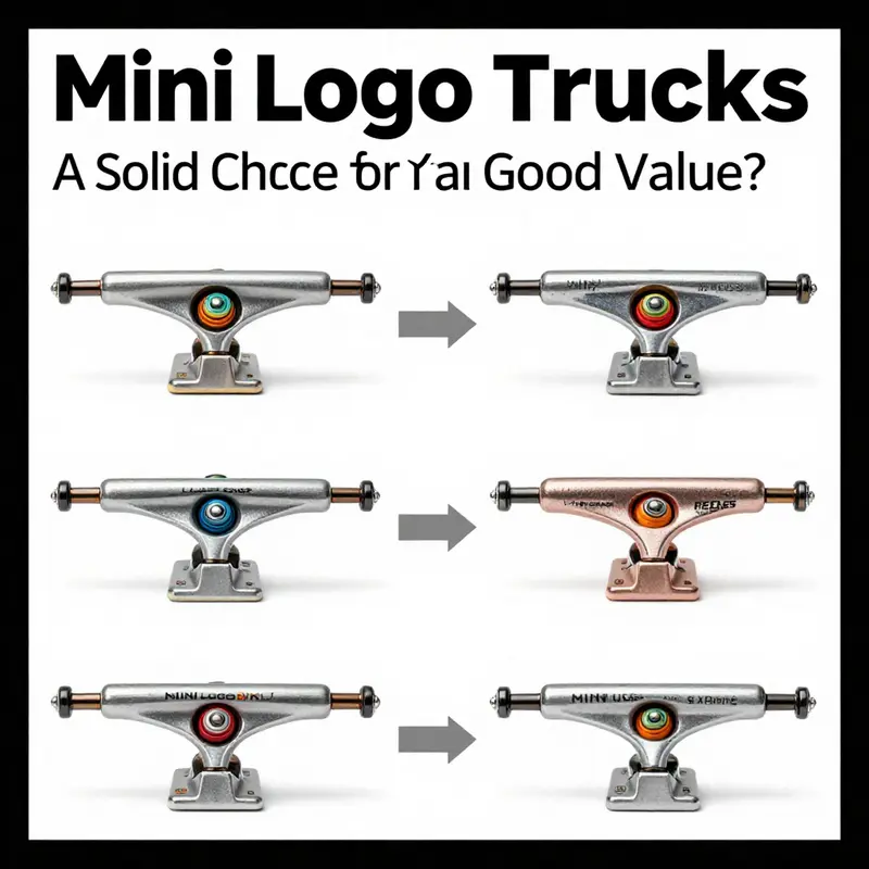 Mini Logo Trucks exhibiting their solid construction and quality.