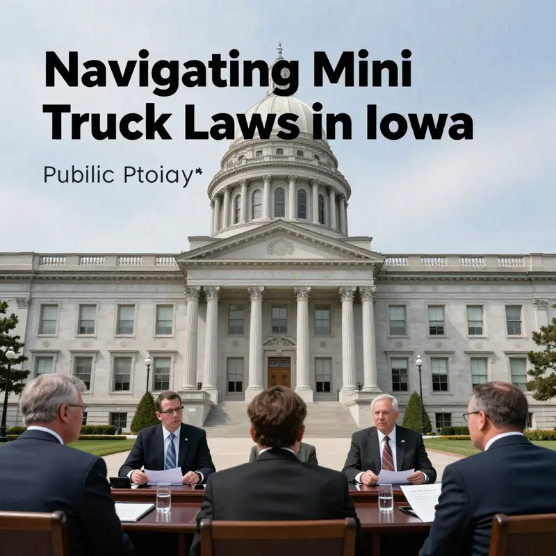 An Iowa highway highlights the legal environment concerning mini truck operations.