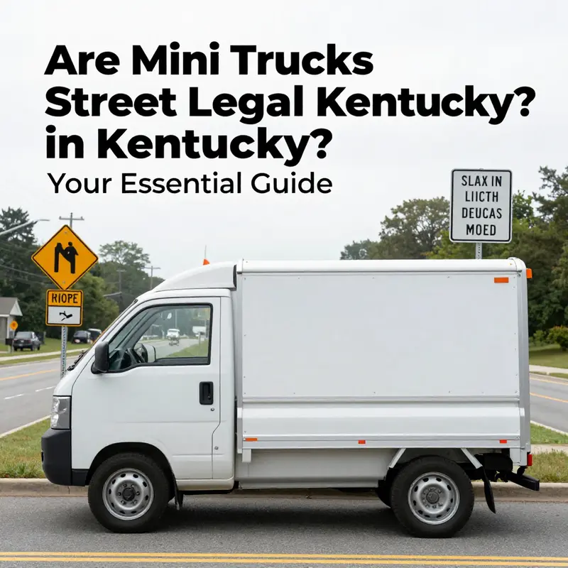 A mini truck parked legally in Kentucky, showcasing compliance with local road regulations.