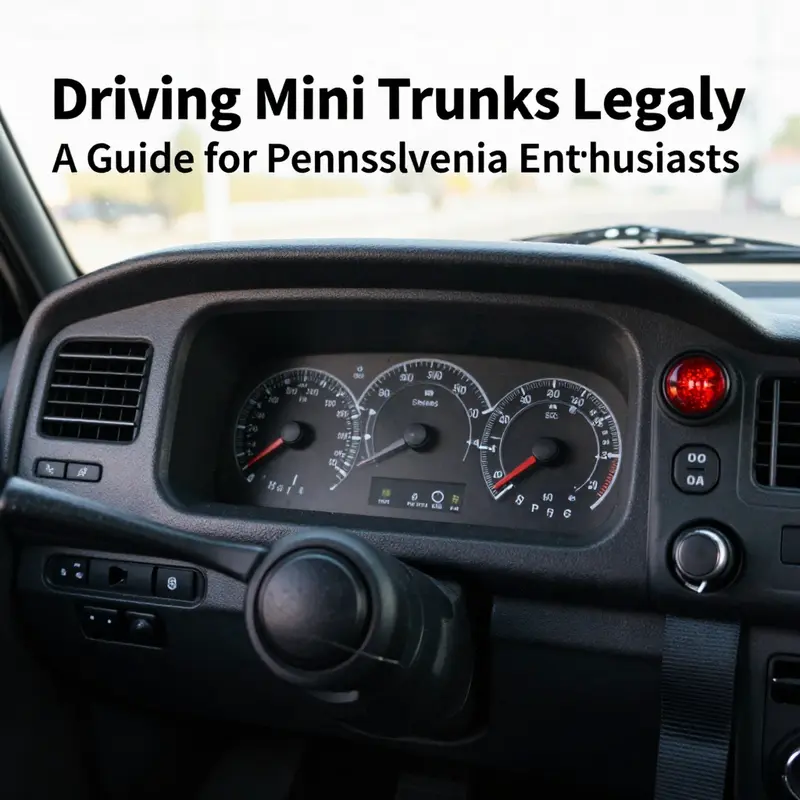 An overview of mini trucks parked in a typical Pennsylvania neighborhood, illustrating their integration into community life.