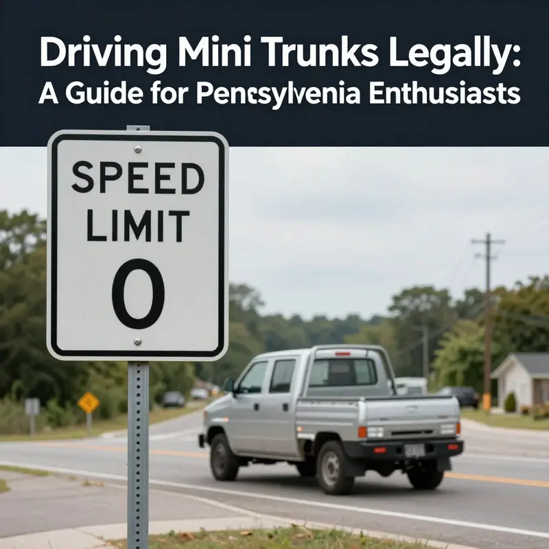 An overview of mini trucks parked in a typical Pennsylvania neighborhood, illustrating their integration into community life.