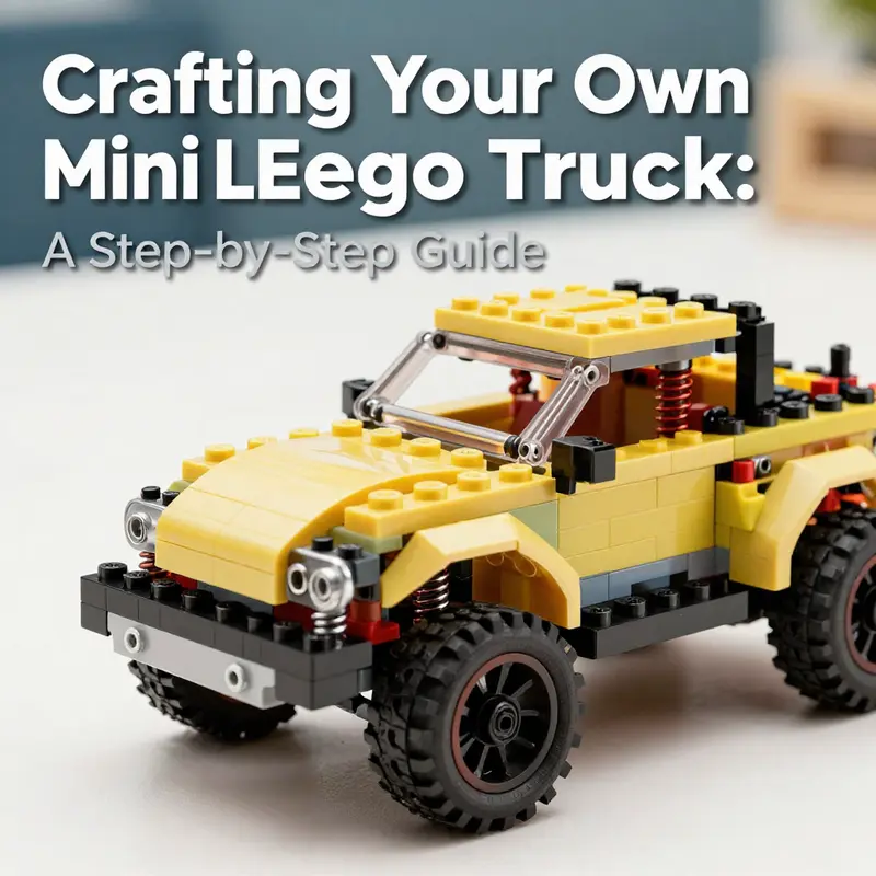 Beginning the construction with essential LEGO pieces for the truck’s chassis.