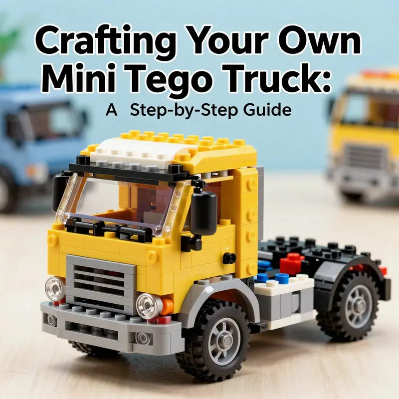 Beginning the construction with essential LEGO pieces for the truck’s chassis.