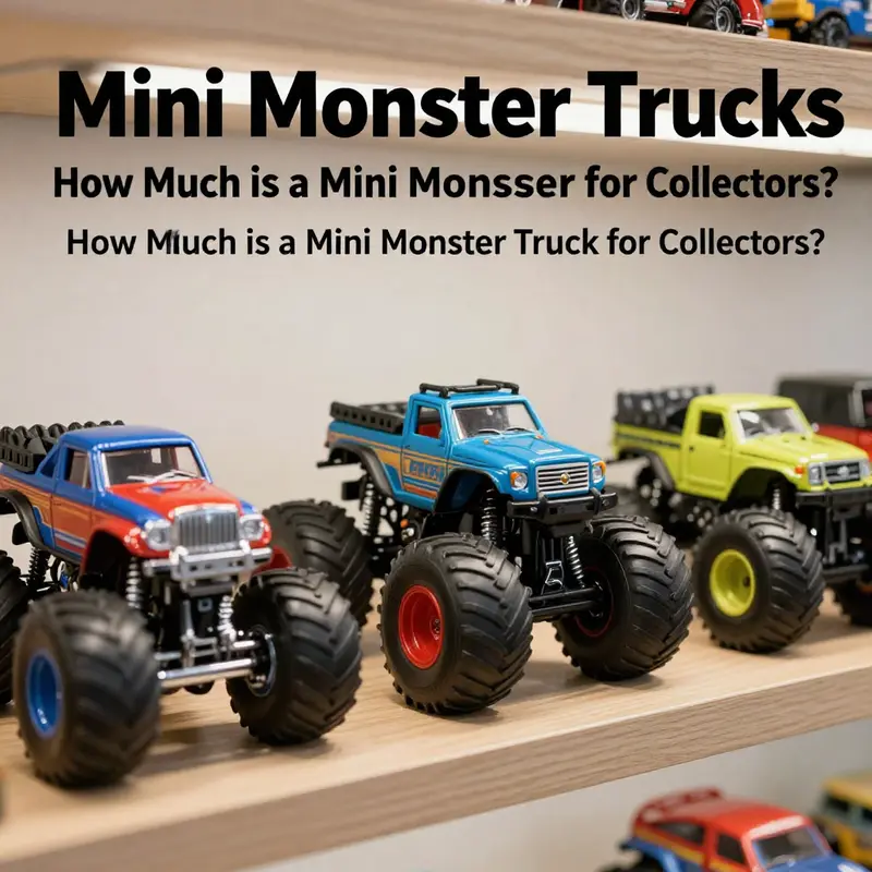 A variety of mini RC monster trucks—affordable thrills for hobbyists.