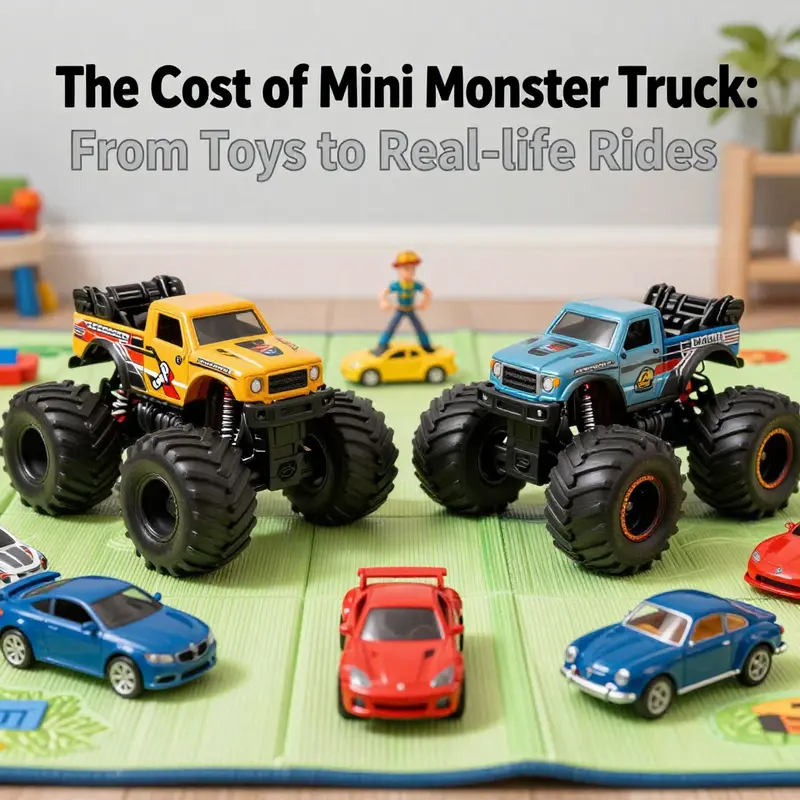 A vibrant collection of collectible and toy mini monster trucks highlights their range and appeal.