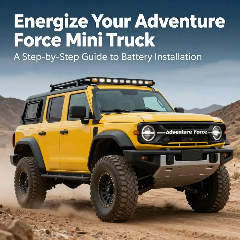 An Adventure Force Mini Truck pictured in action, highlighting its rugged design and adventurous spirit.