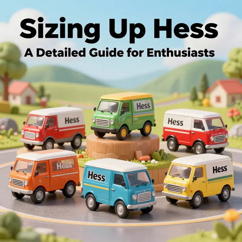 A vibrant collection of Hess Mini Trucks in a scenic tabletop display, symbolizing their collectible nature.