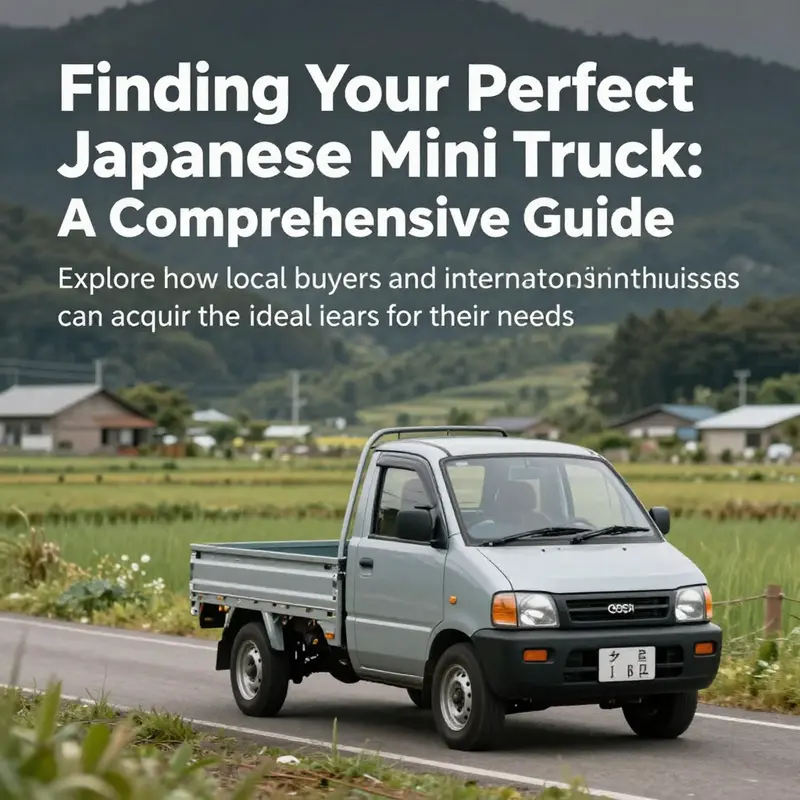 Japanese mini truck on a scenic road, showcasing its utility in diverse settings.