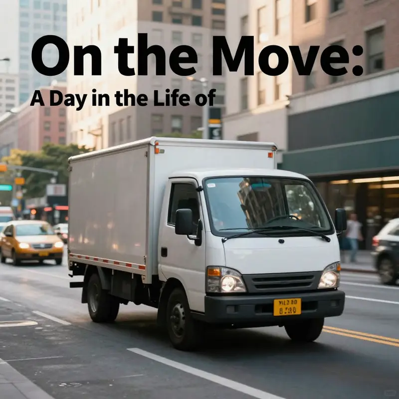 A mini truck navigating city streets, symbolizing its importance in urban logistics.