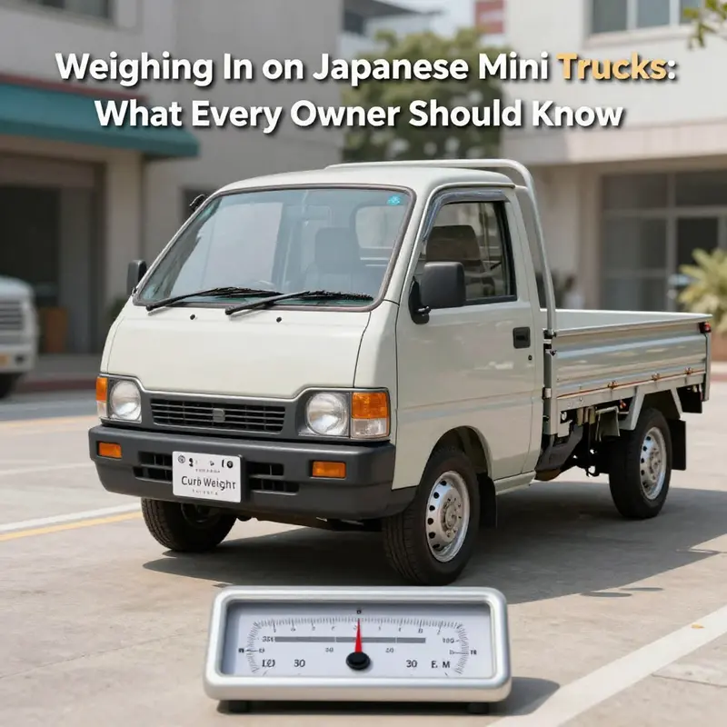 Gross Vehicle Weight (GVW) of various Japanese mini trucks, illustrating their weight capacities.