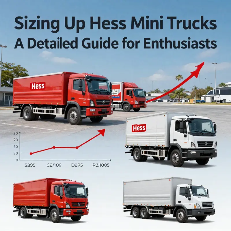 Comparison of Hess Mini Trucks next to a ruler highlighting their dimensions.
