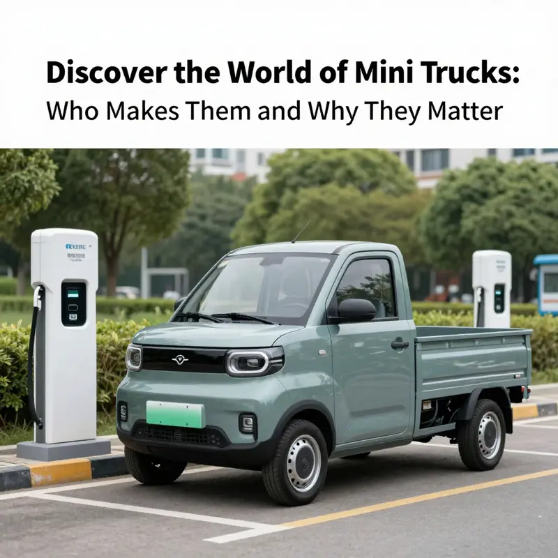 A collection of mini trucks from key manufacturers showcasing their diversity and purpose.