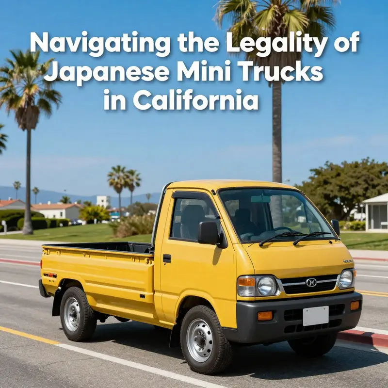 A Japanese mini truck parked in California, highlighting the relevance of emissions standards.