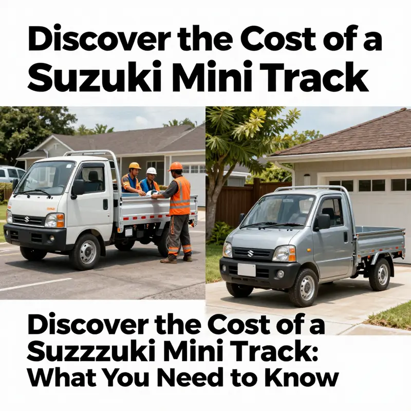 Pricing overview of Suzuki mini trucks showcasing the diverse range available.