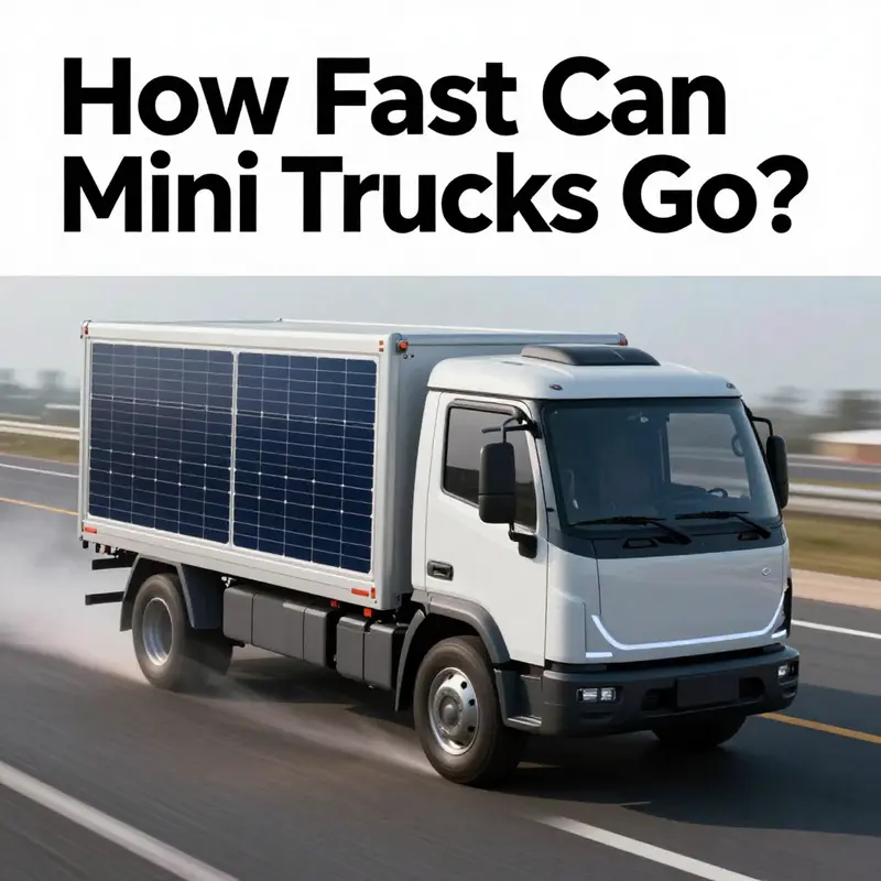 Illustration of mini truck speed classifications demonstrating varying speeds.