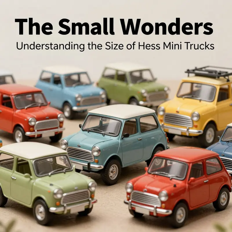 A well-lit display of Hess Mini Trucks emphasizing their appeal and craftsmanship.