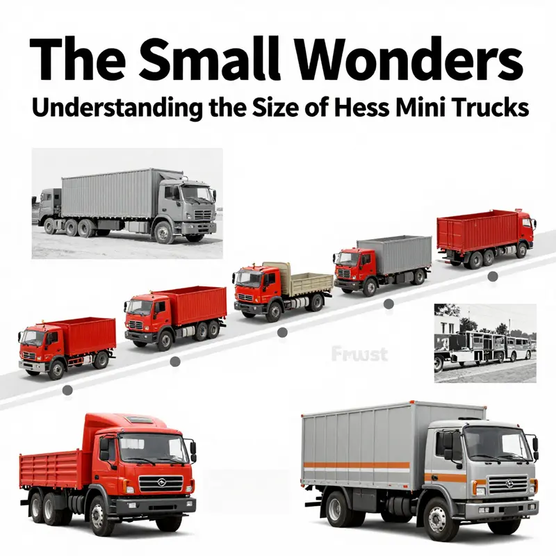 The precise dimensions of Hess Mini Trucks, highlighted for collectors.