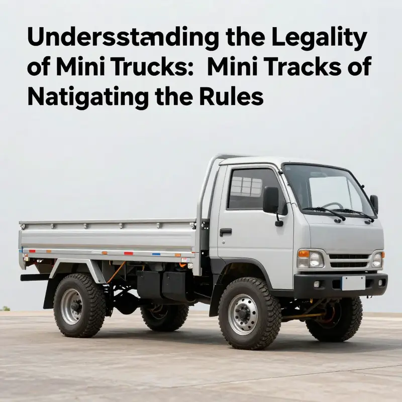 Mini trucks parked in compliance with safety standards—an essential consideration for legality.