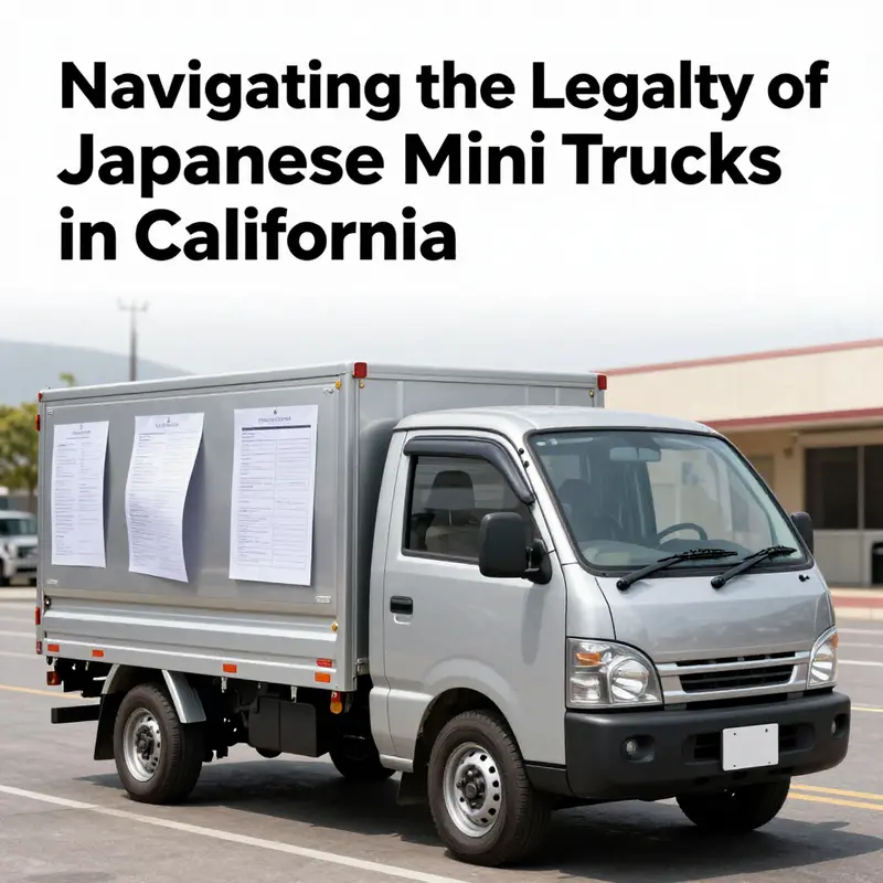 A Japanese mini truck parked in California, highlighting the relevance of emissions standards.